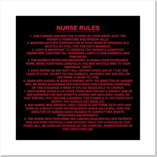 Nurse Rules Posters and Art